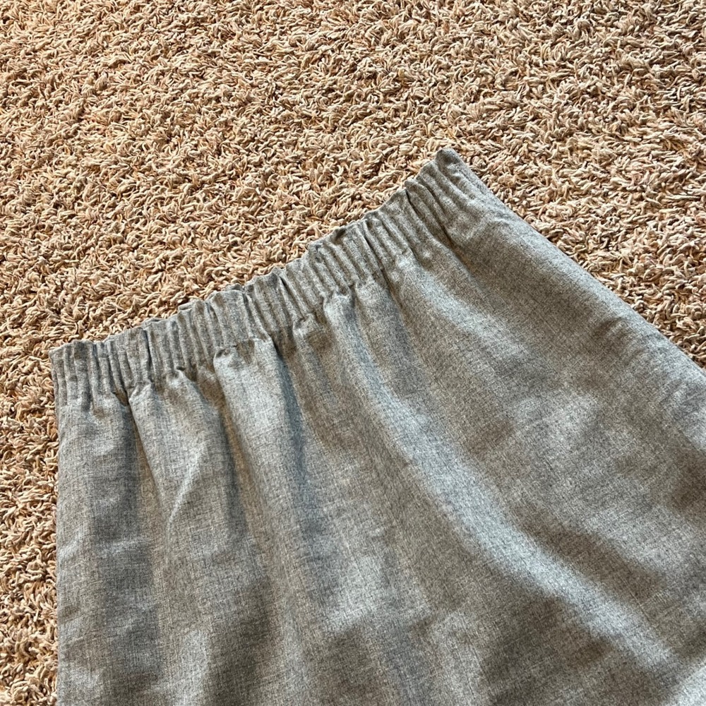 J.Crew Womens Grey Wool Blend Elastic‎ Waist A-Line Mini Skirt Size 6 CA56445